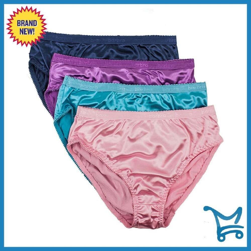 Silky Satin Bikini Panties Multi-Pack Size S Plus Size Women Underwear